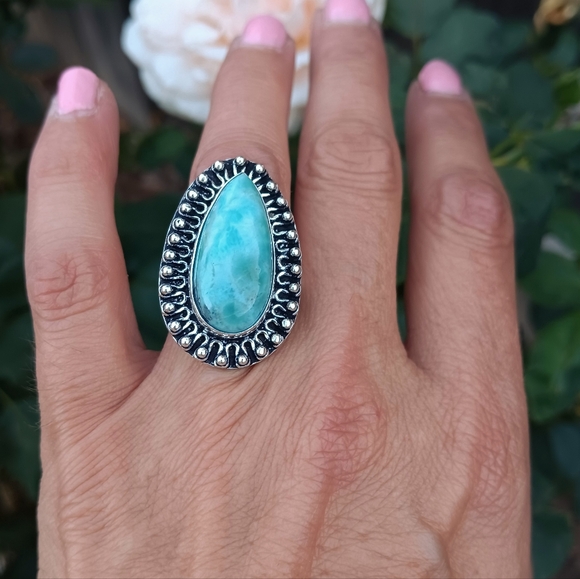 Larimar Inc Jewelry - 🩵Larimar Gemstone Boho Ring